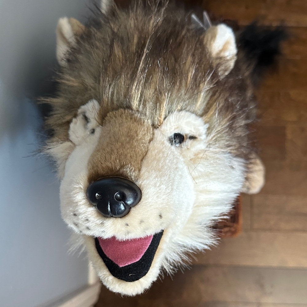 Gund Gray and Brown Wolf Plush Toy